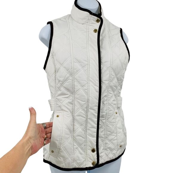 Weatherproof Cream and Brown Trim Lightweight Puffer Vest Sz. S - Picture 4 of 9